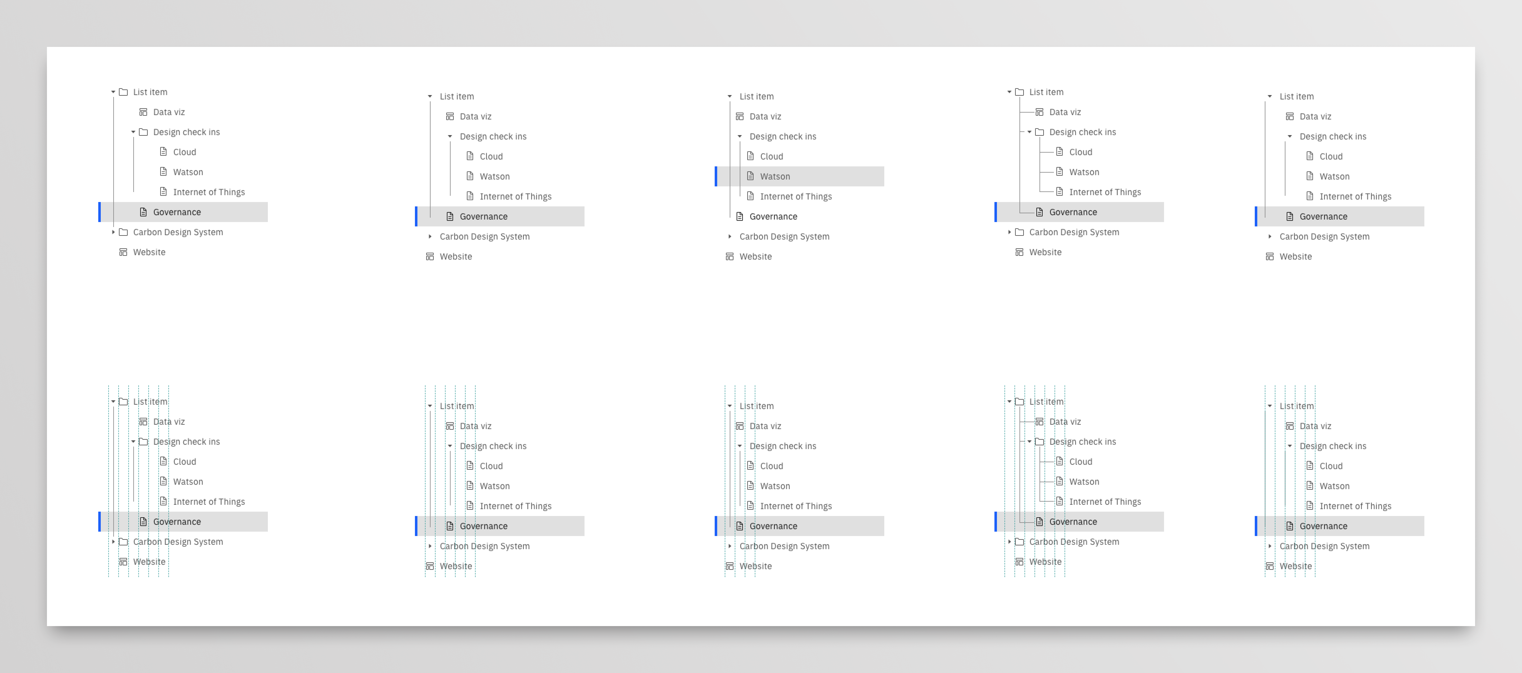 Tree View visual explorations